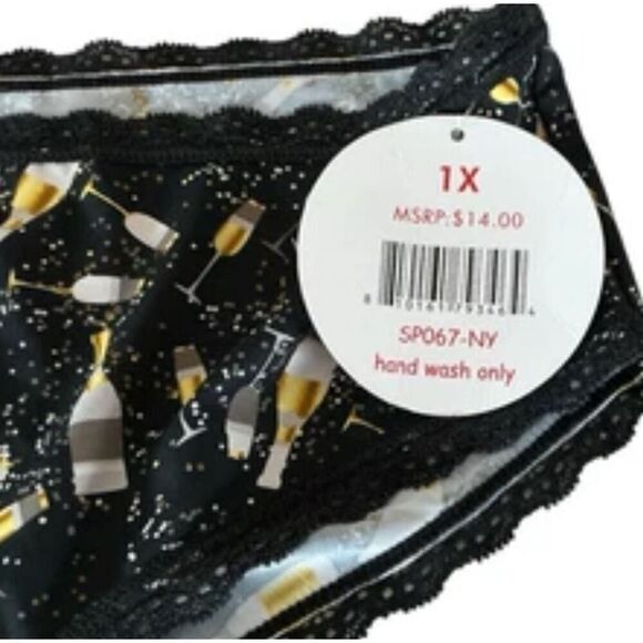 Splendies Bikini Panties Champagne Bottles 1X - Picture 4 of 4